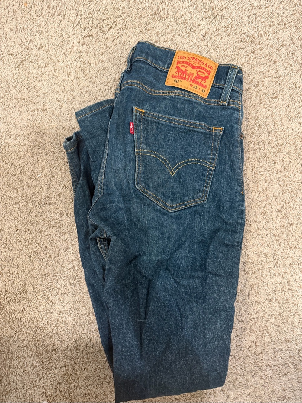 Levi's Men's Dark Blue Slim Straight Jeans